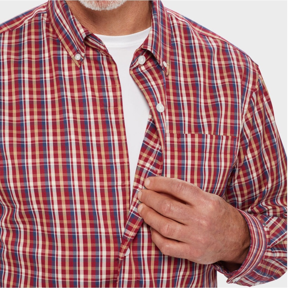 DULUTH-Men's Magnet Button Wrinklefighter Relaxed Fit Long Sleeve Shirt, NWT,2XL - Picture 5 of 7